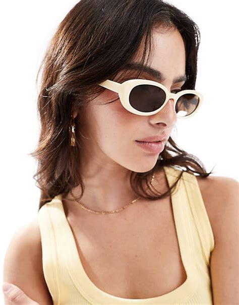 asos design oval sunglasses